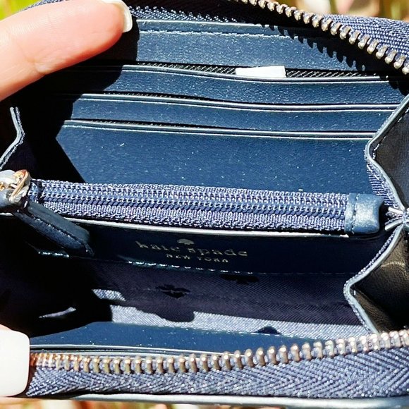 Kate Spade Floral Printed Small Zip Card Case Wallet - Picture 2 of 4